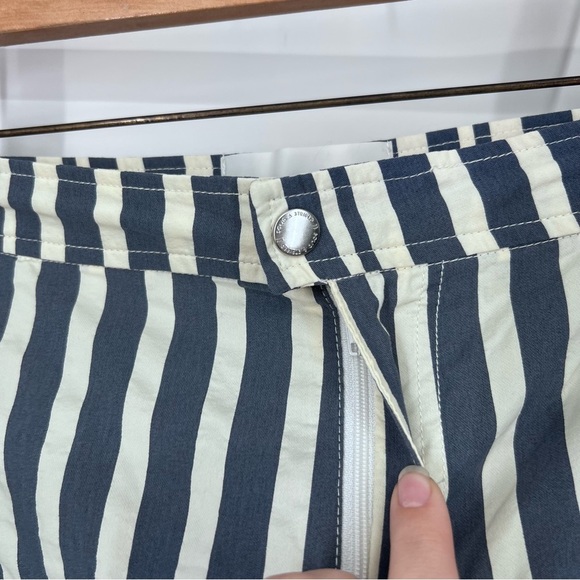 Solid & Striped The Boardshort Swim Trunks in Blue Cream Stripe - Picture 3 of 8